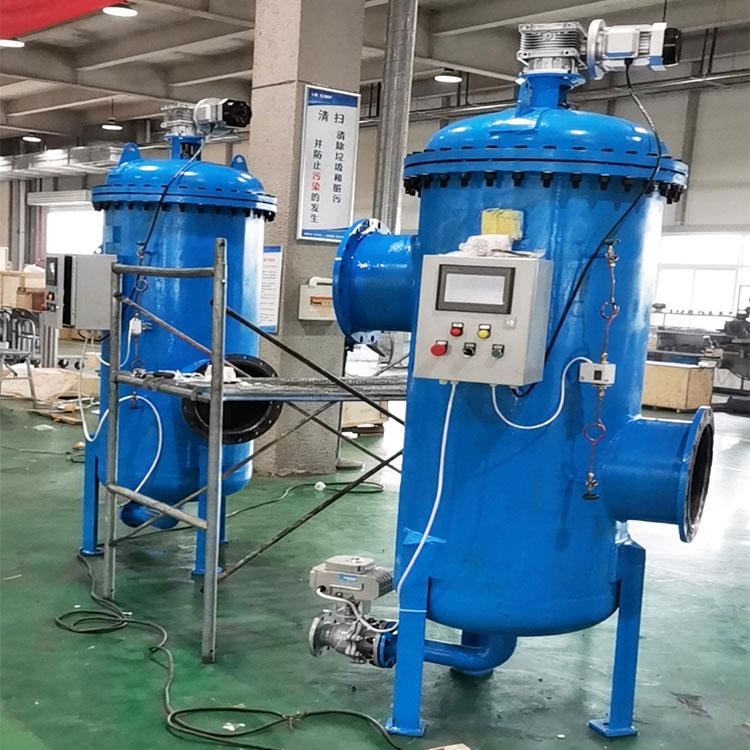 立式電動壓差全自動過濾器 工業(yè)污水直通式處理 PLC觸摸控制屏