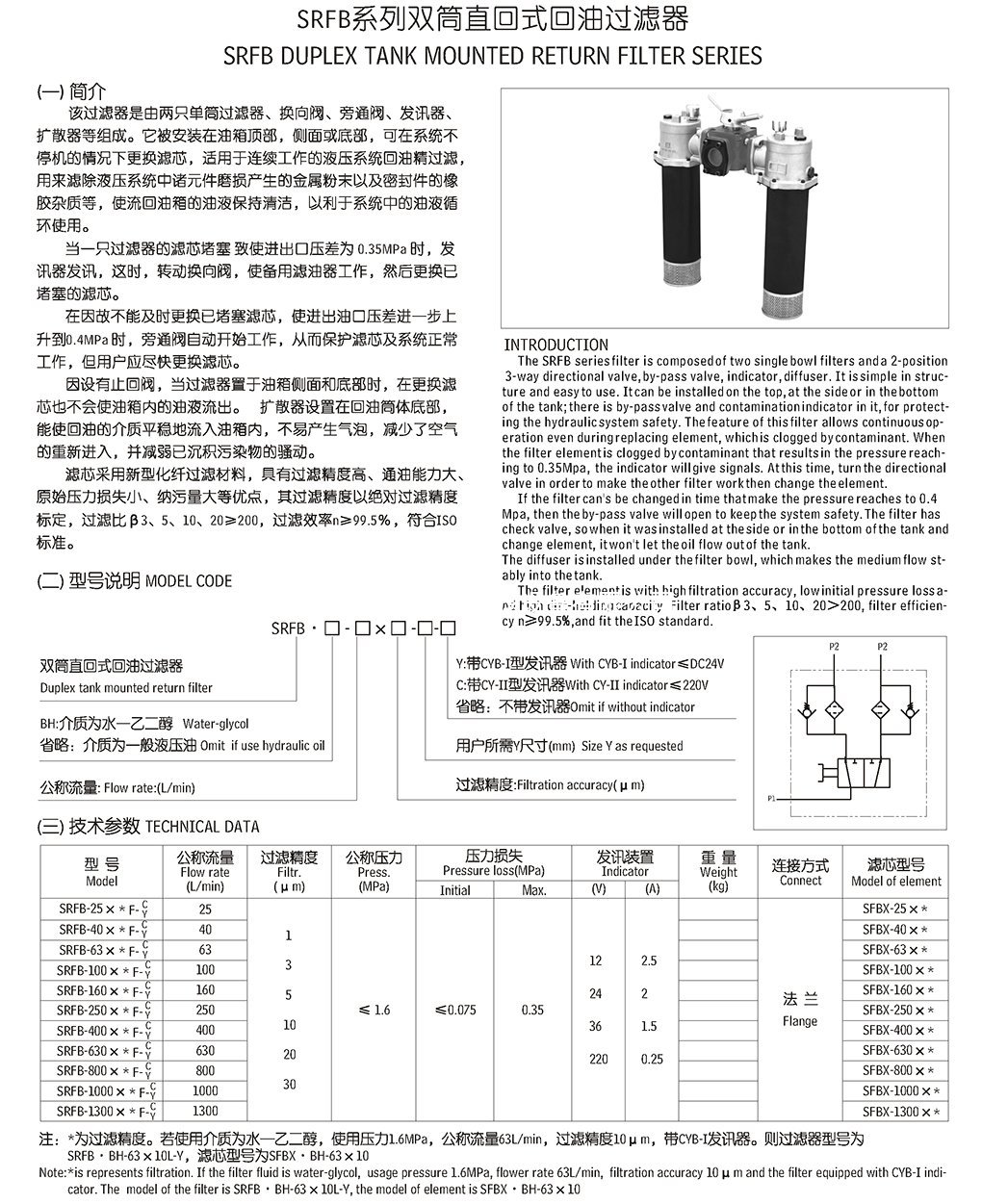 賀德克回油過濾器RFBN/HC950D010B1.1/-B6